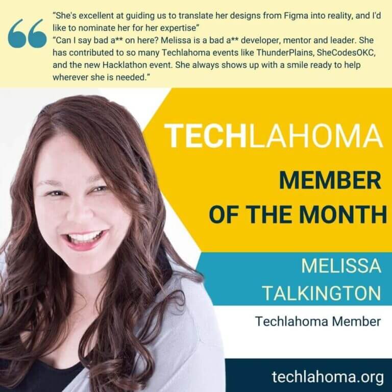 Member of the Month - August 2024 - Melissa Talkington