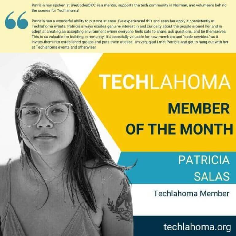 Member of the Month - October 2024 - Patricia Salas