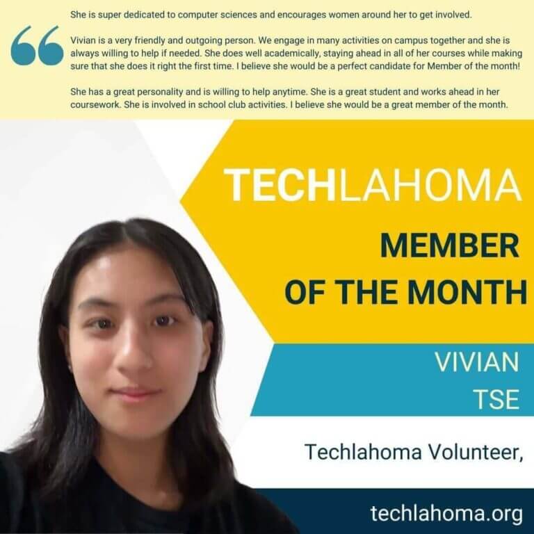 Member of the Month - December 2024 - Vivian Tse